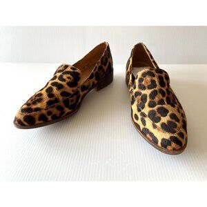 Madewell Brown Leopard Animal Print Calf Hair Loafers, Size 6.5 (US)